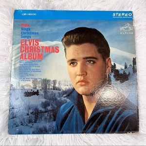 ELVIS PRESLEY Vintage Vinyl Record w/ Cover - Christmas Album - LSP-1961(e)